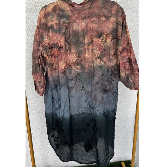 NWT Anthropologie Kyla Seo Gradient Embroidered Women's Long Shirt - Size Small - Picture 8 of 13